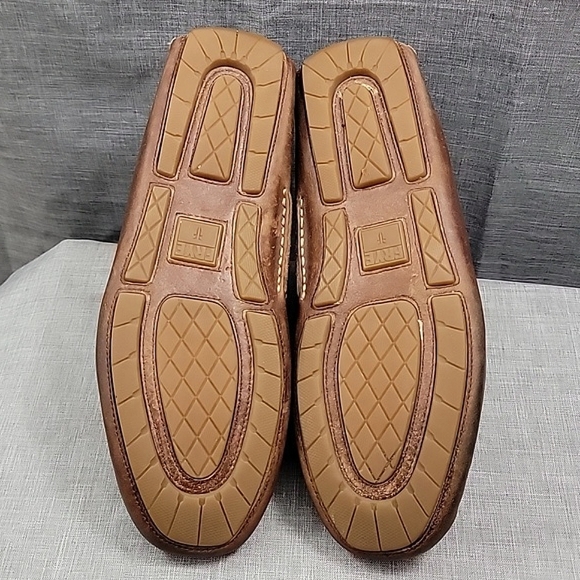 Frye West Ring Soft Brown Leather Slip-On Drivers - Men's Size US 10 - Picture 8 of 10